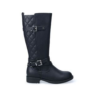 Sonoma Black Quilted Knee-High Riding Boots